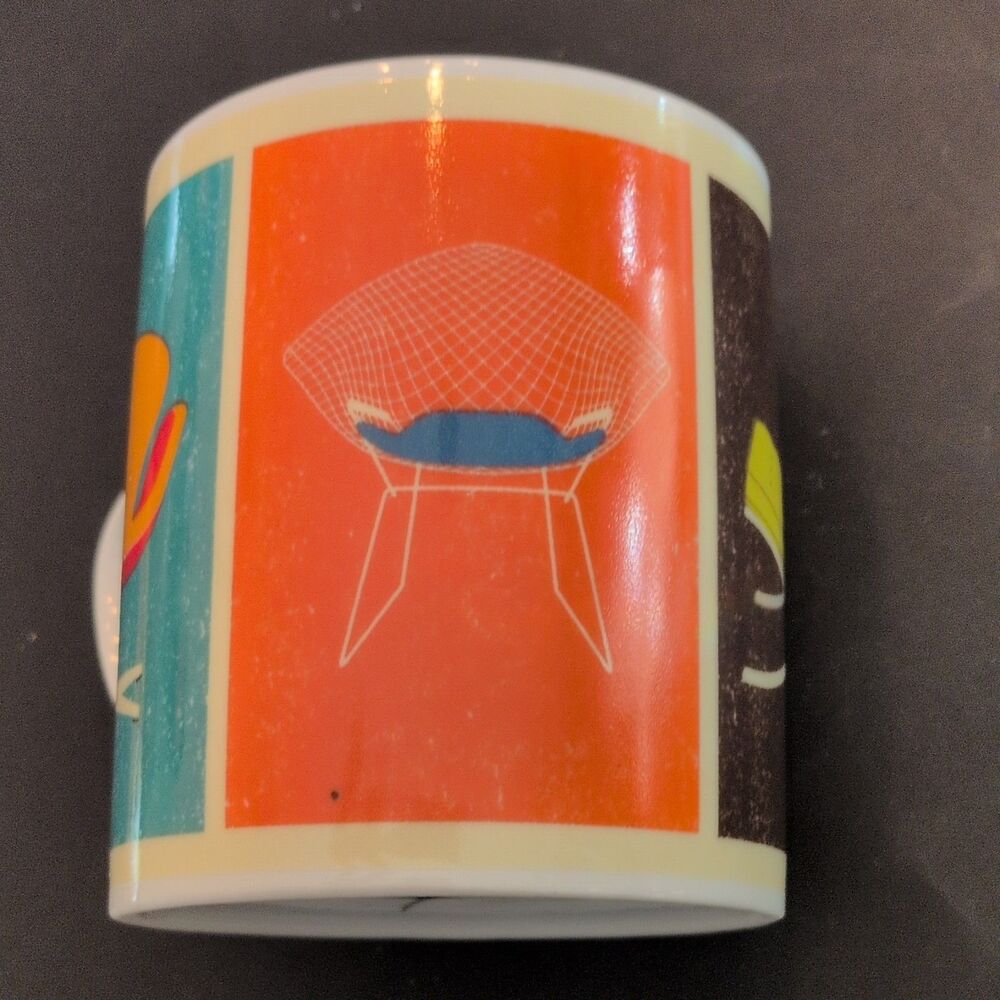 Magpie Ceramic Coffee Mug mid century Furniture retro chairs - Picture 5 of 6